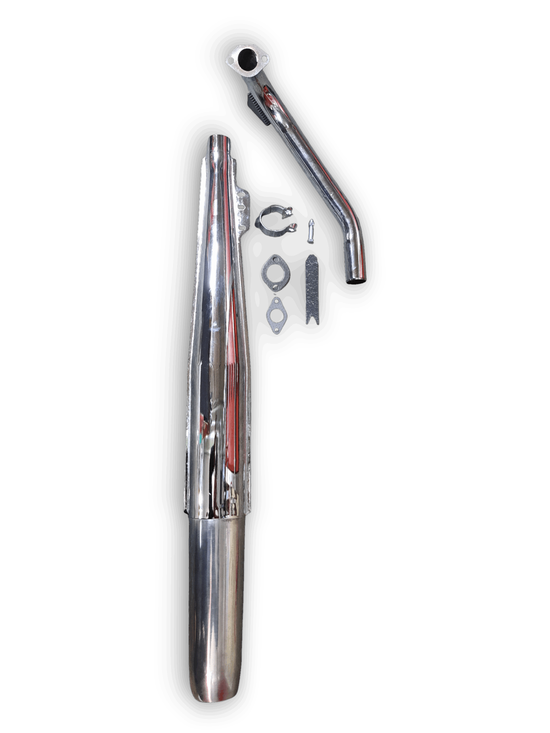 Sportauspuffanlage für Puch Schaltmotoren Gebläsegekühlt