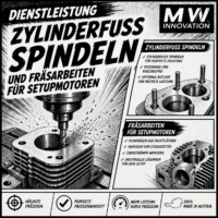 Zylinderfuß Spindeln und Fräsarbeiten für Setupmotoren